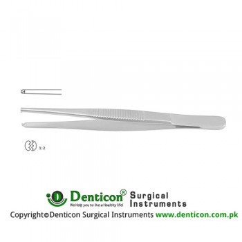 Standard Pattern Dissecting Forceps 1 x 2 Teeth Stainless Steel, 30.5 cm - 12"